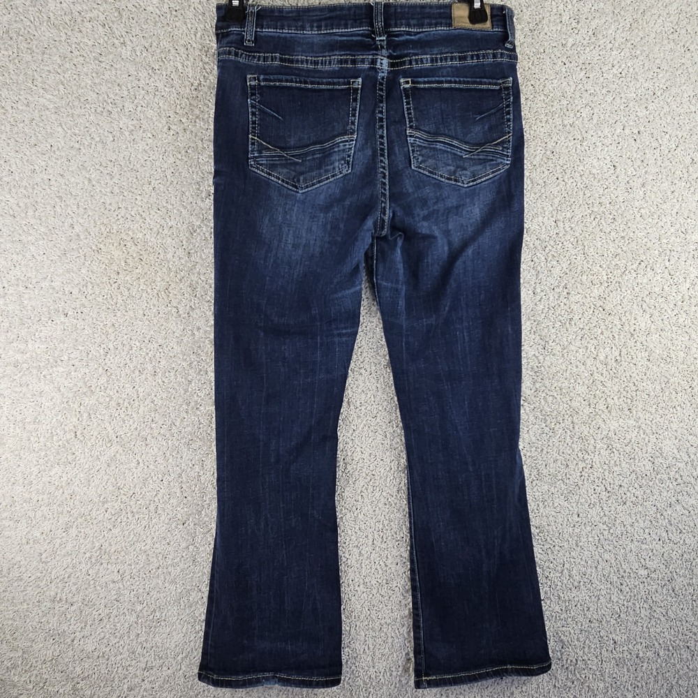 BKE Payton Universal Fit Mid Rise Boot Cut Jeans Size 29X29.5 (31x28.5) Buckle - Picture 2 of 8